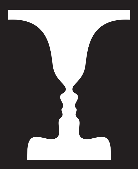Ejemplo de figura y fondo Gestalt